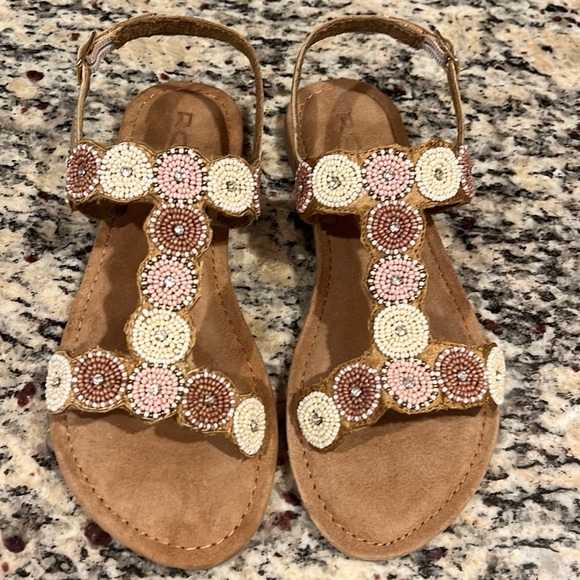 Bed|Stu Bead & Rhinestone Sandals - Picture 1 of 10